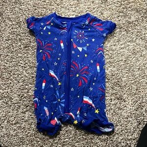 Fourth of July little sleepies romper